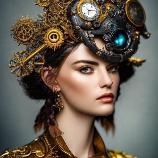 Steampunk Time Traveler - AI Generated Artwork - NightCafe Creator