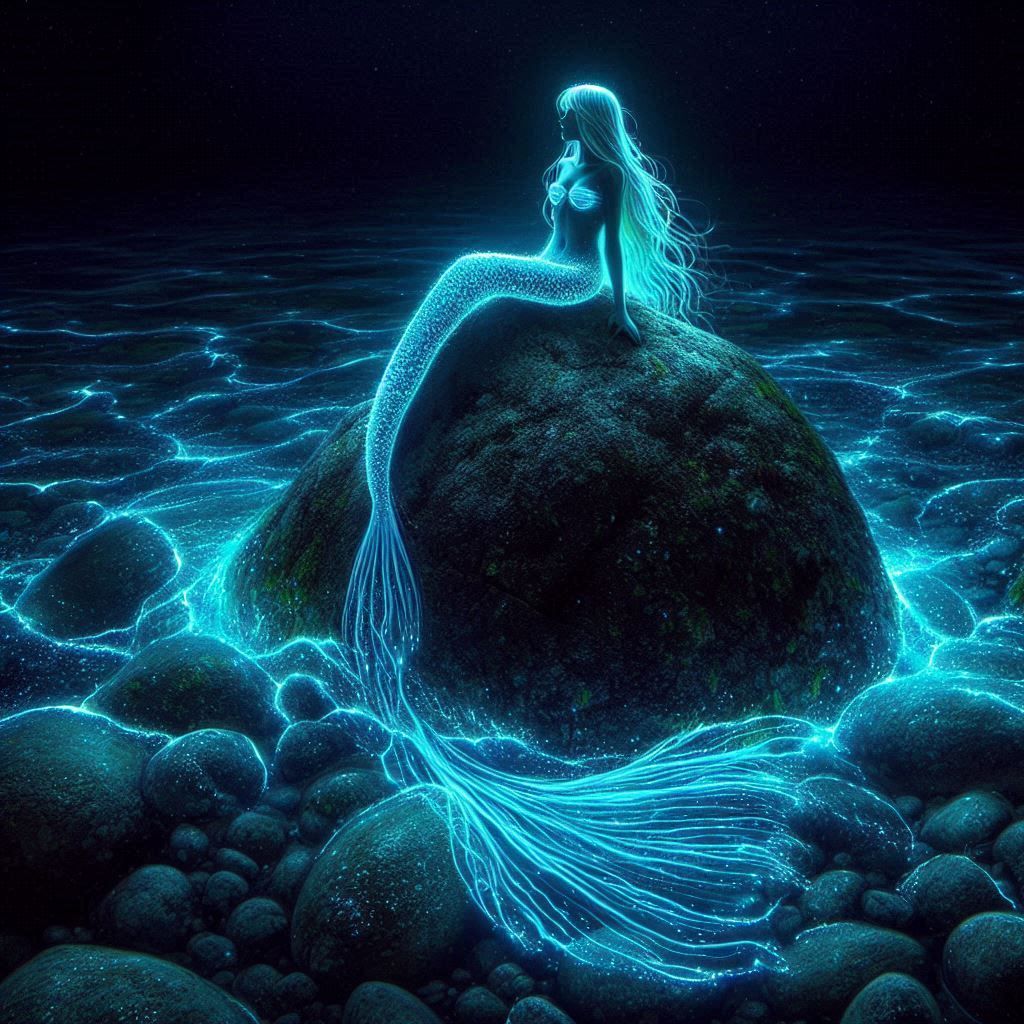 Bioluminescent mermaid