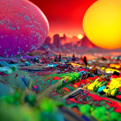 Sunset on a far away planet