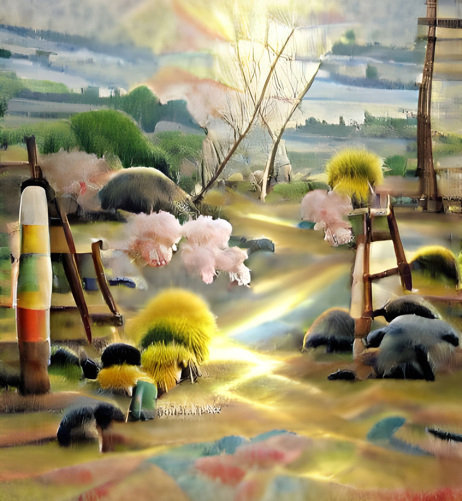 Japanese watercolor landscape - AI Generated Artwork - NightCafe