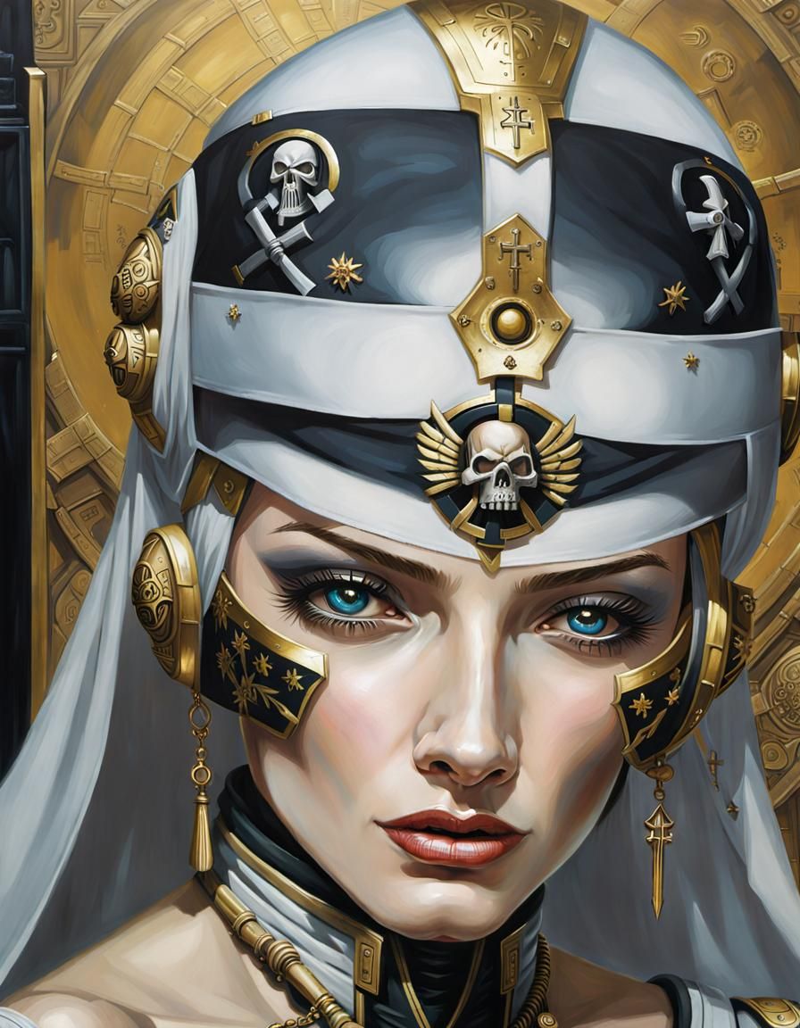 Warhammer 40k, Space Marine, futuristic soldier, beautiful y...