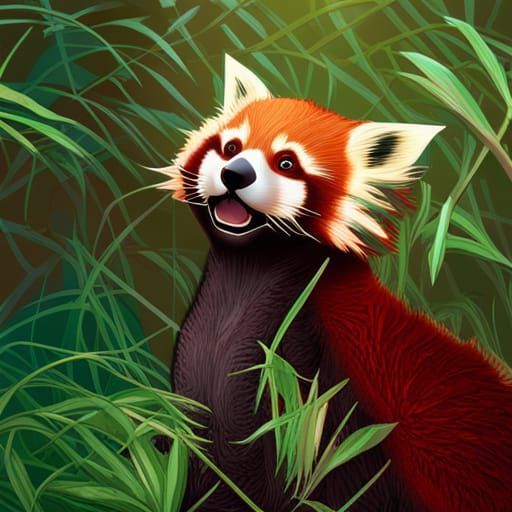 red panda - AI Generated Artwork - NightCafe Creator