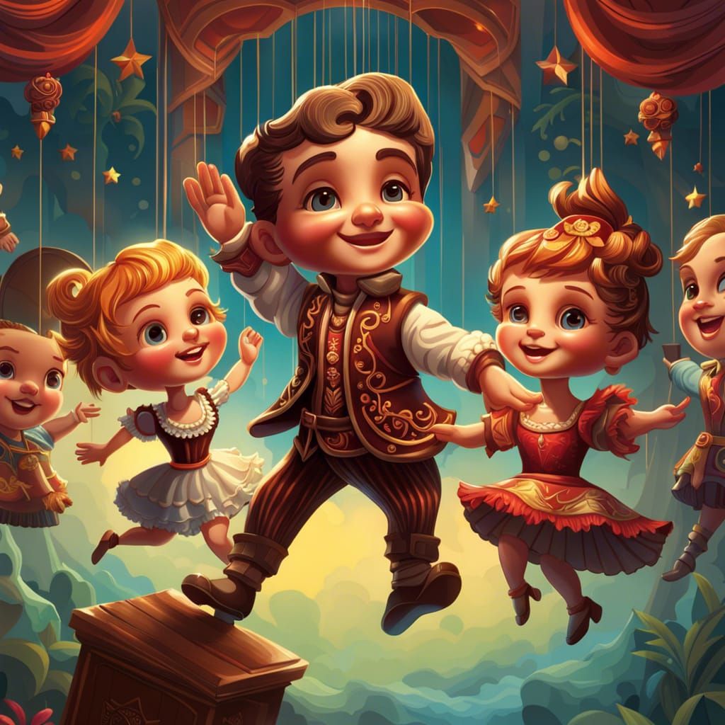 Puppet Theatre:  Johnny Porcelain and the Dancing Marionettes  by @Ministress