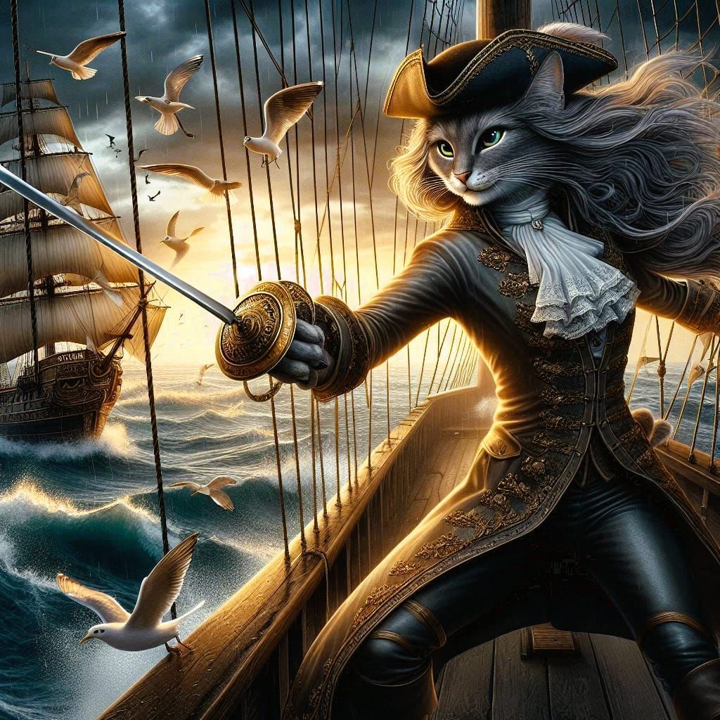 fencing captain kitty