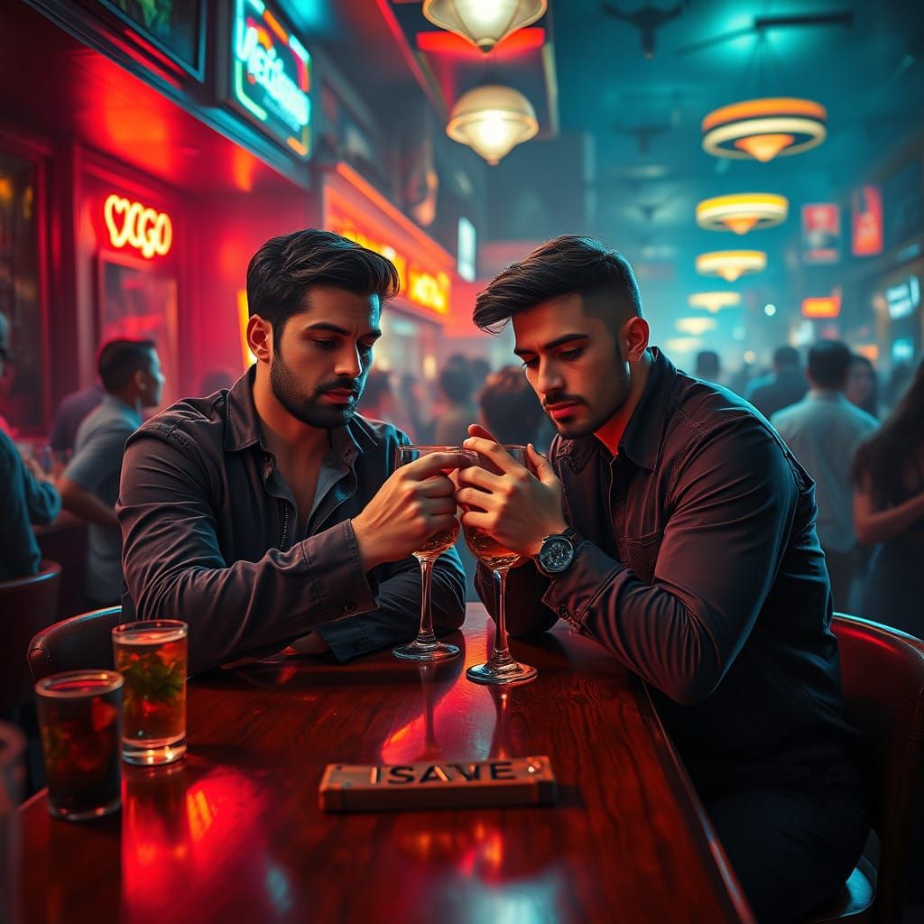 Neon Haven in a Dystopian Night