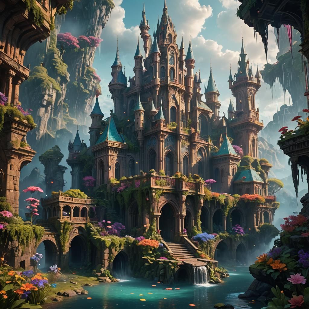 Mystical Creatures in a Vibrant Fantasy World