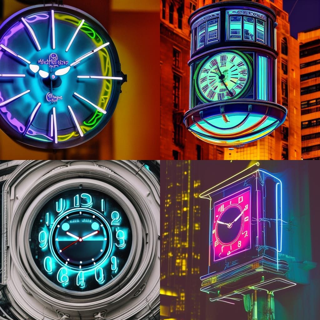 Underwater Neon clock