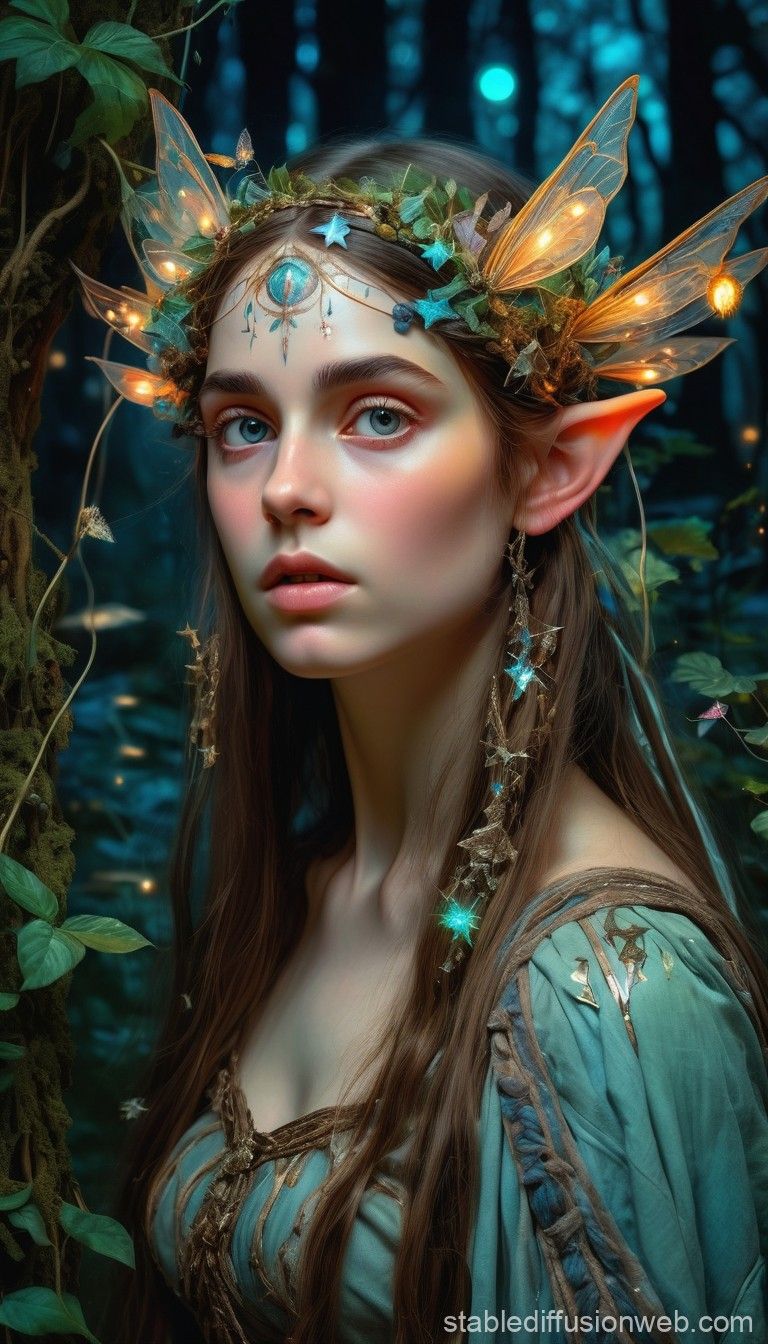 Elf in the Enchanted Forest