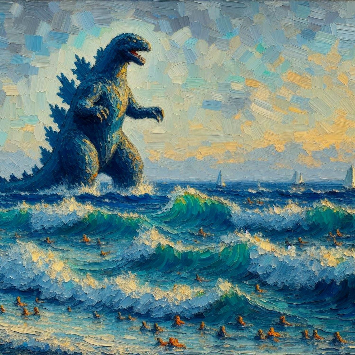 Godzilla at the Beach
