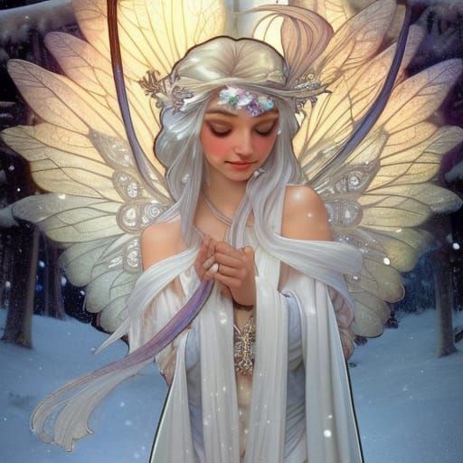 Ice fairy - AI Generated Artwork - NightCafe Creator