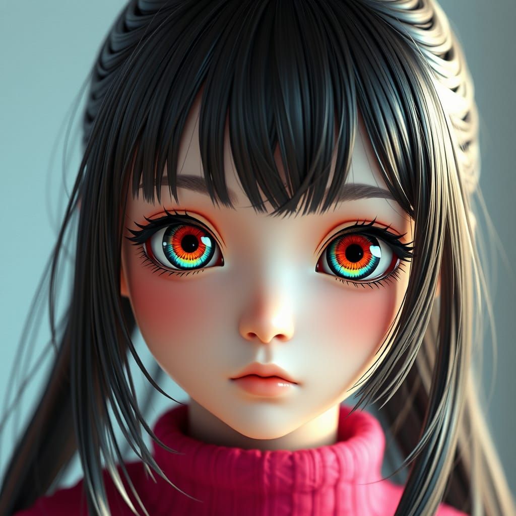 Vibrant Anime Characters with Oversized Eyes in Stunning 8K ...