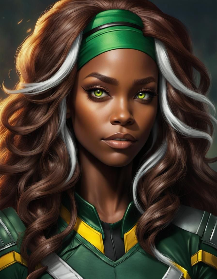 X-Men's Rogue - Epic Portrait of Rogue, X-Men's African Amer...