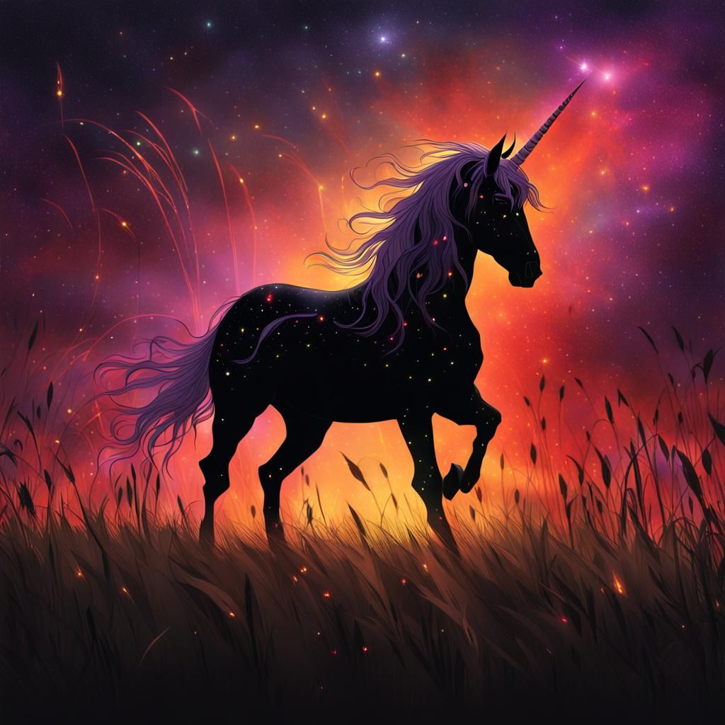 Unicorn sunset - AI Generated Artwork - NightCafe Creator