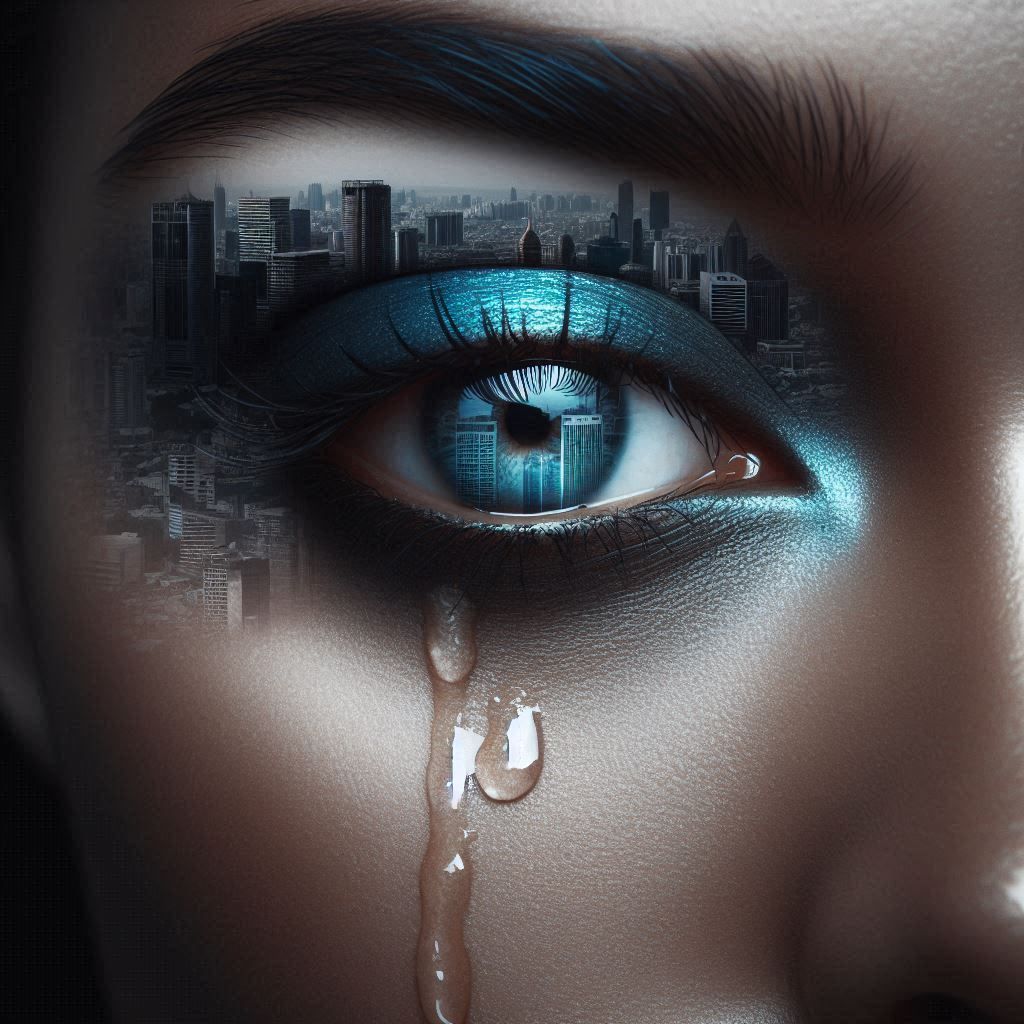 Close up double exposure eye, R/u 🥈