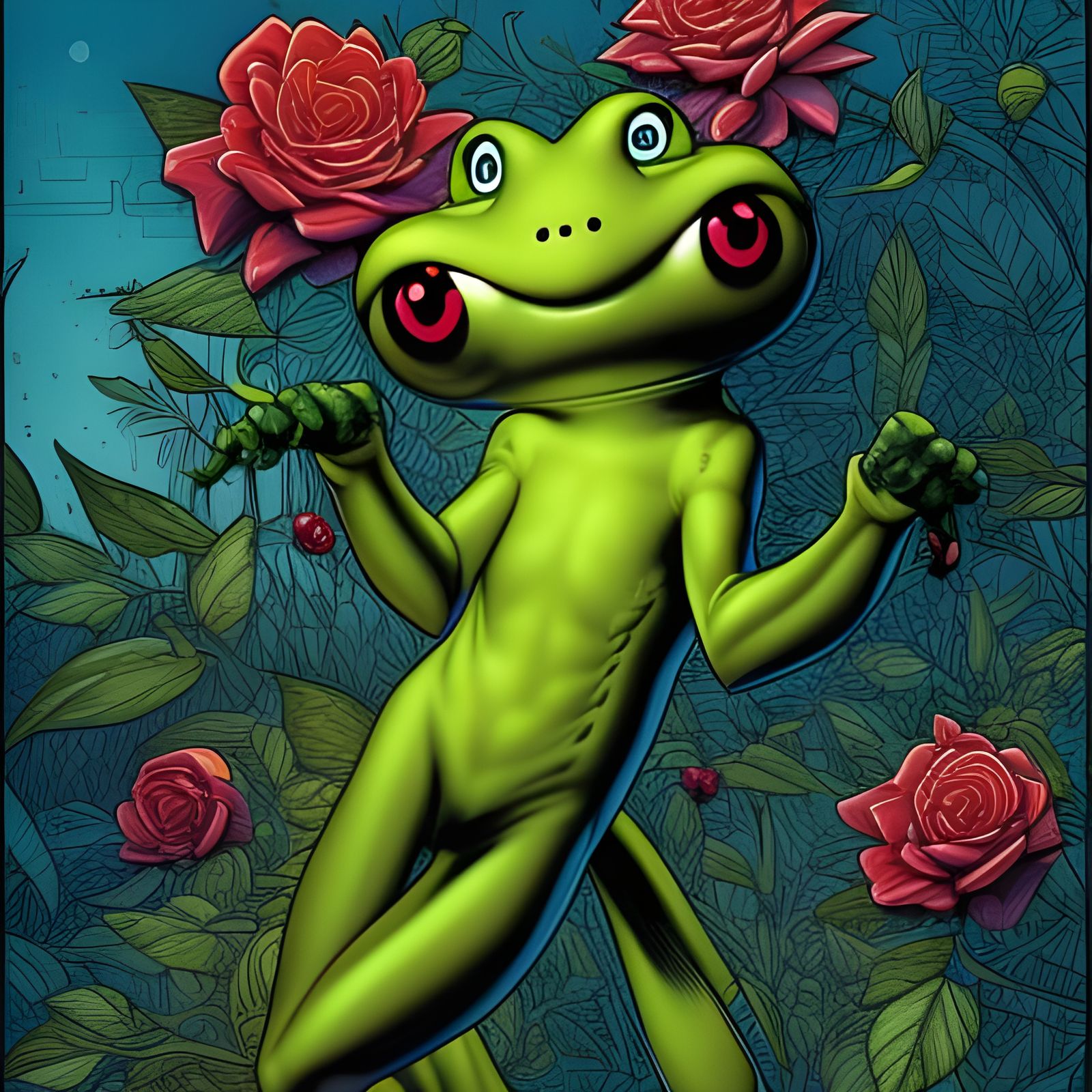 I'm a frog, not an alien. Nanu Nanu
