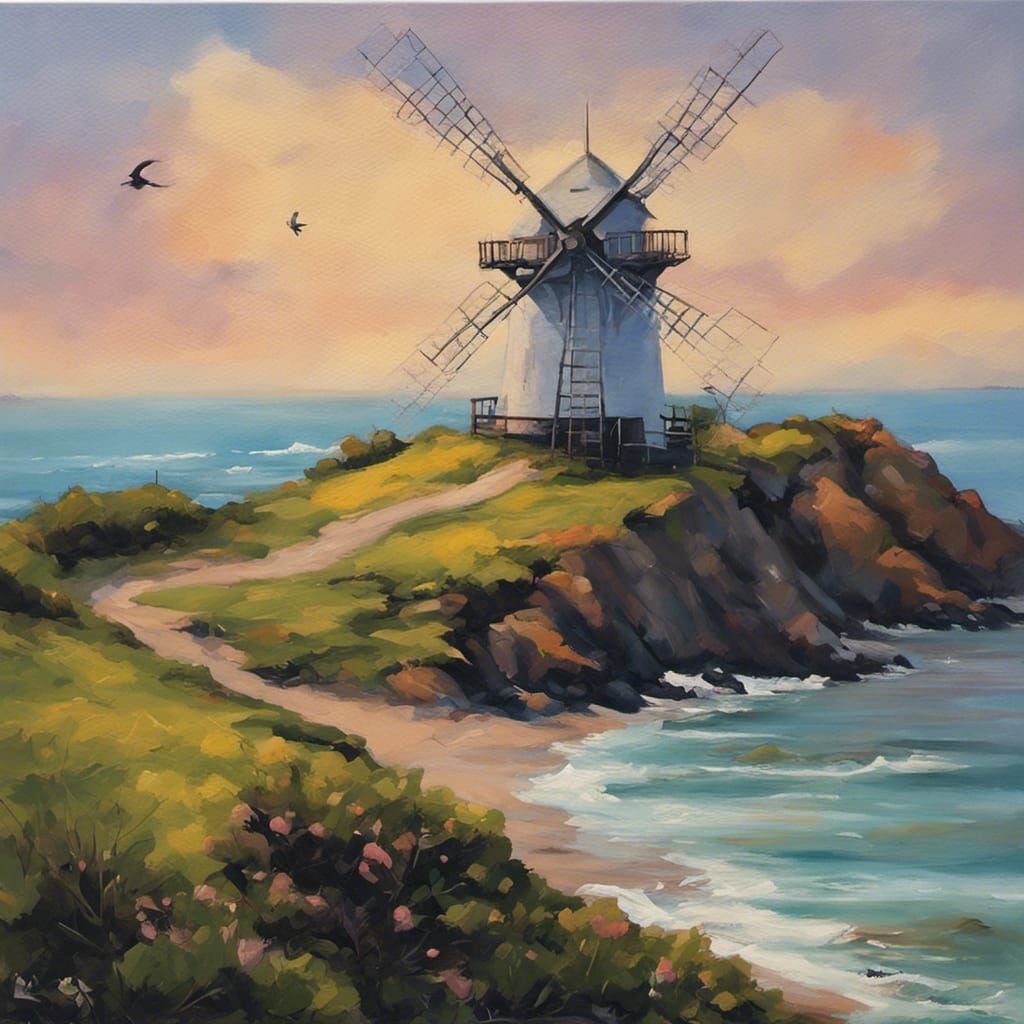 a windmill. 🌬️ Whether perched on a hill or surrounded by l...