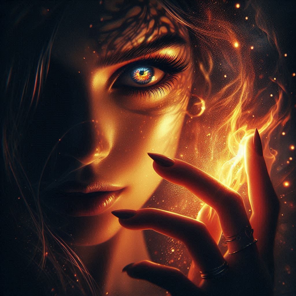By the fire in her eyes