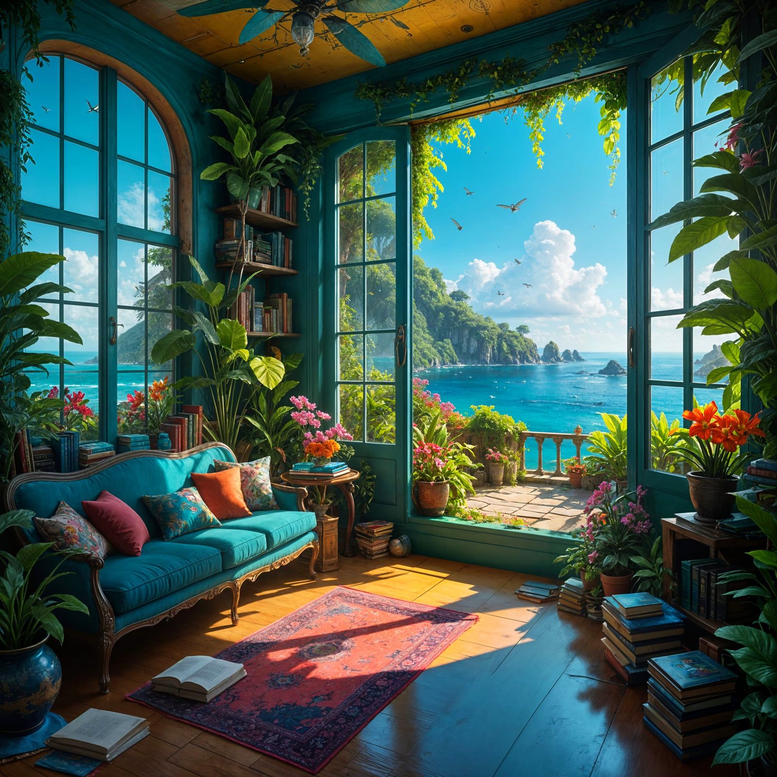 Window on a Sea Paradise  by @Ria Hagane