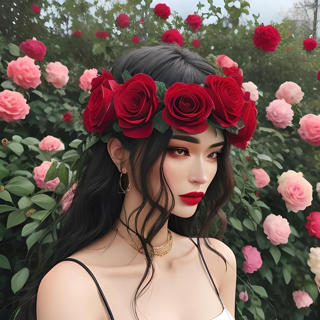 Detailed AI Image of a Red Rose
