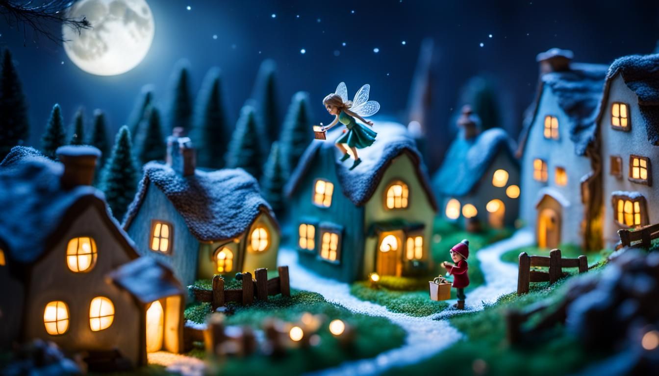 Macro Photography Fairy Village