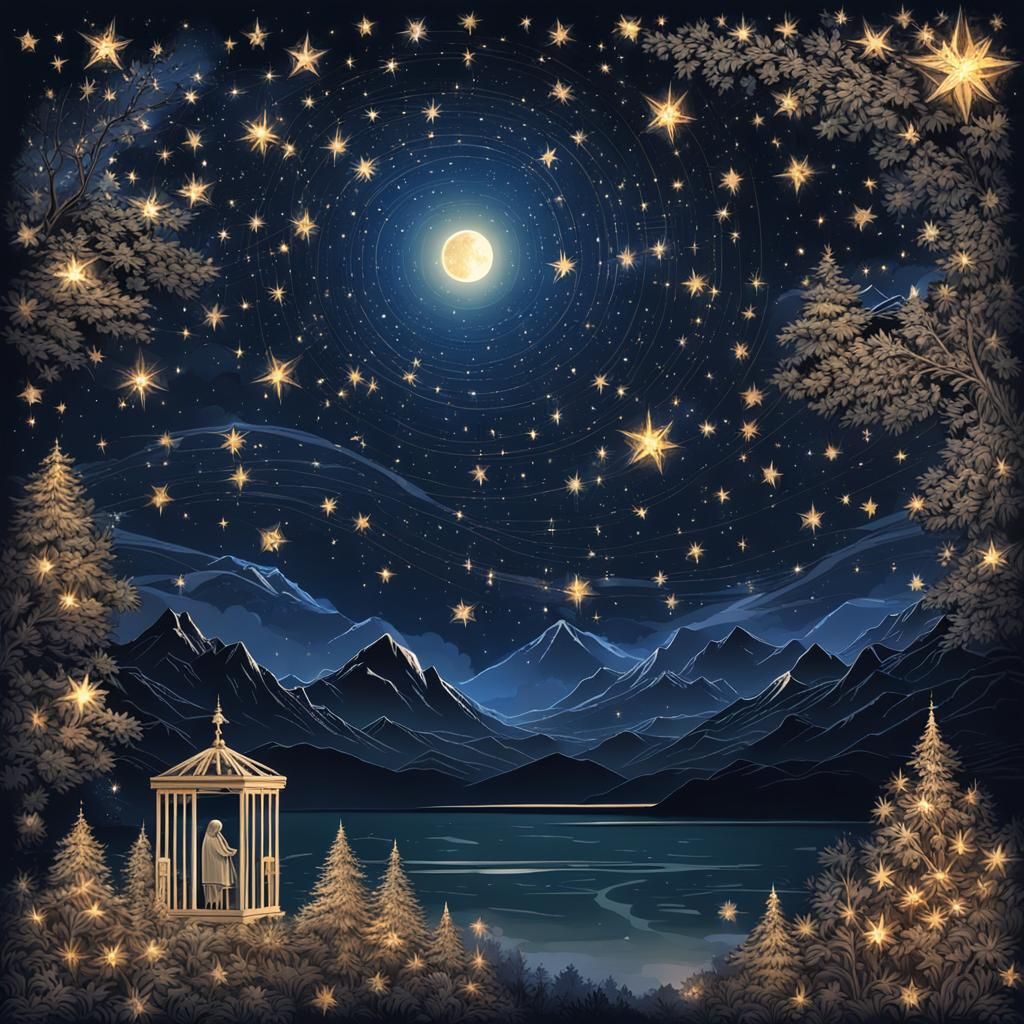  Stary night sky  by @KRoseCarol