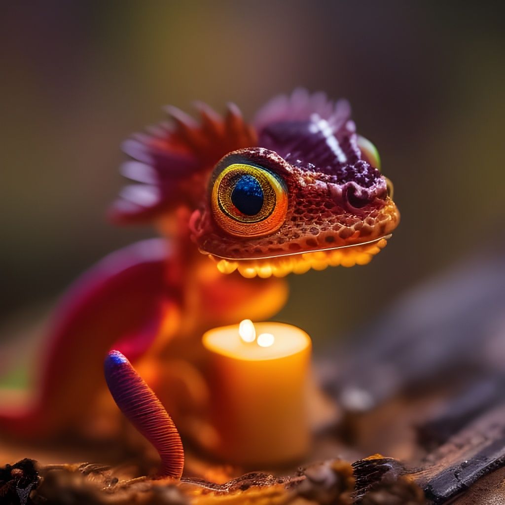 Meet Flamie, he loves candles.  by @David Gotet