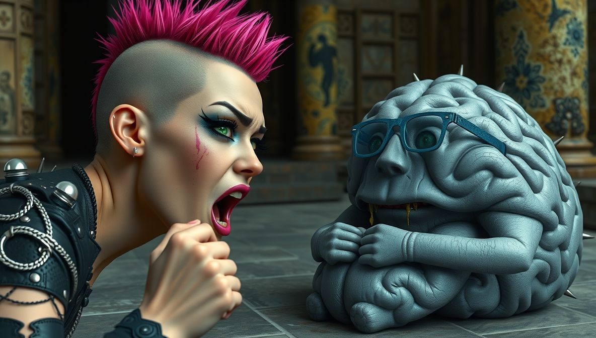 Sometimes I try to sneak up On the voice inside my head