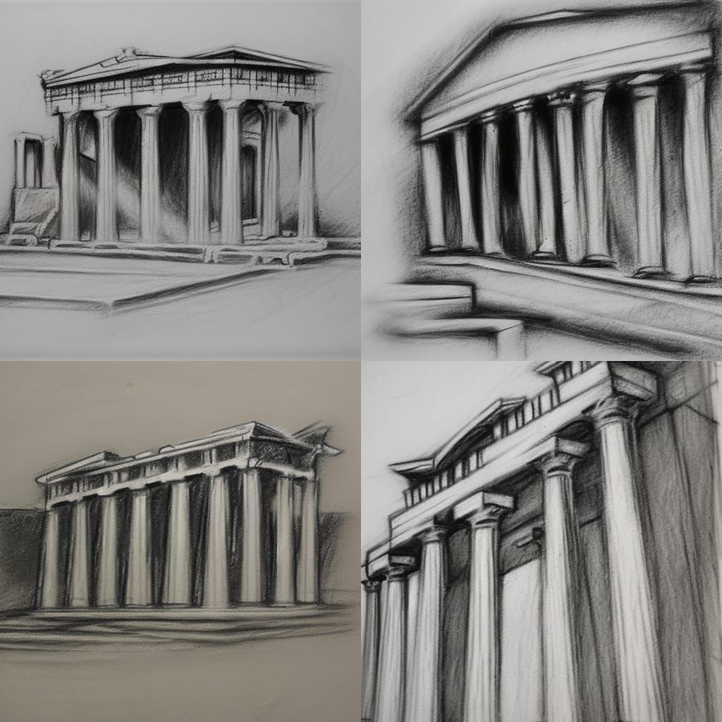 Acropolis of Athens The Parthenon Athens Greece Europe Hand drawn  sketch Vector illustration Stock Vector  Adobe Stock
