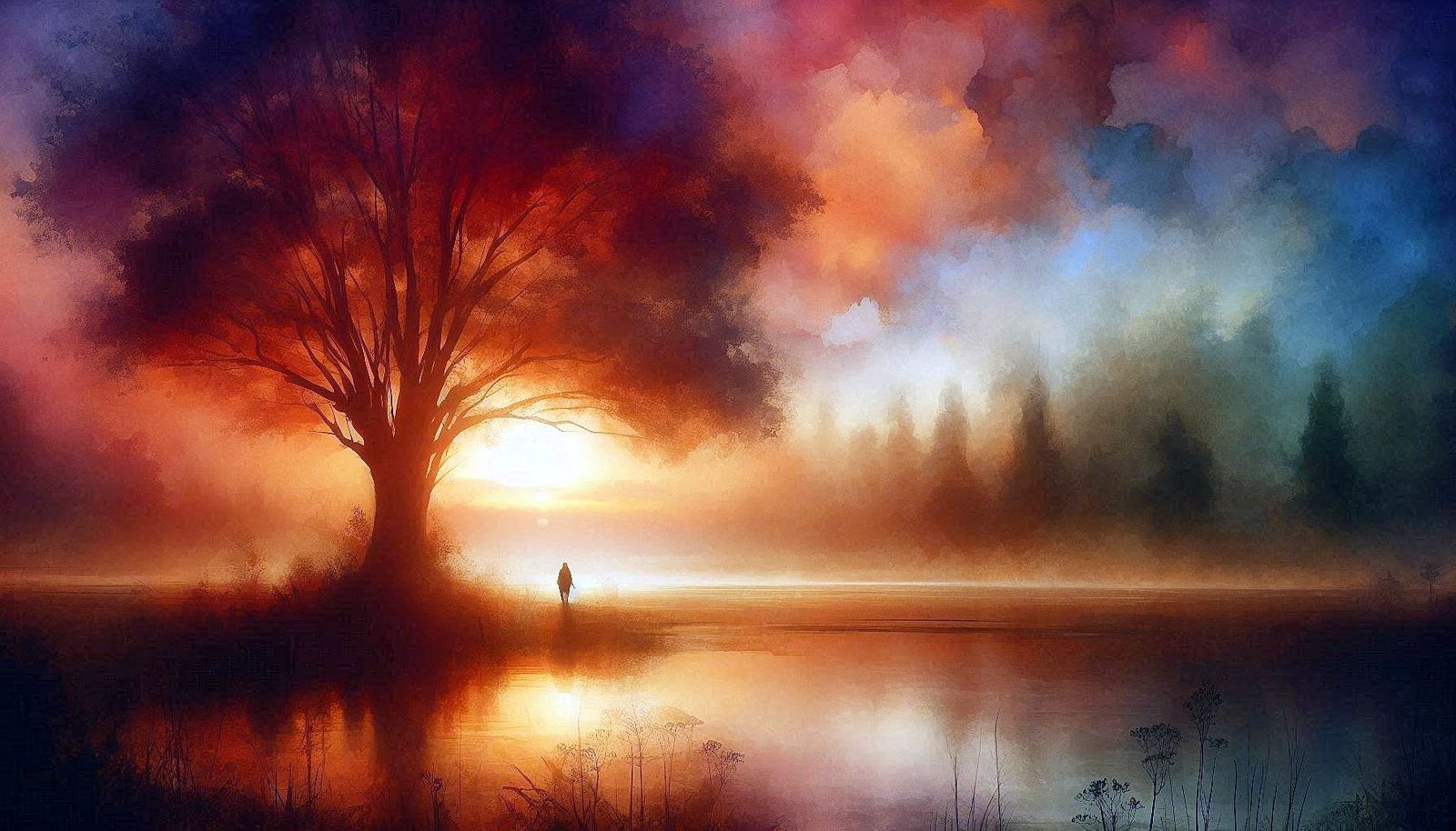 Sunset Solitude Reflection