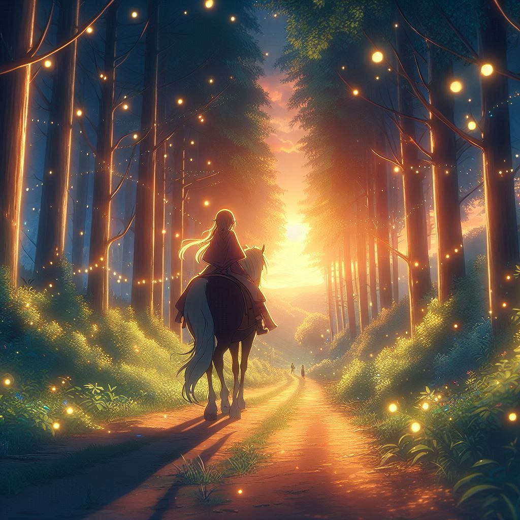 Twilight mystical forest