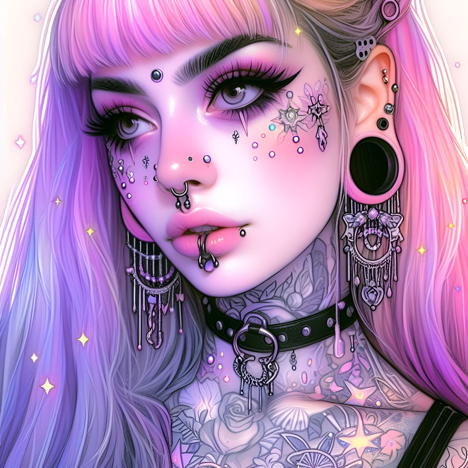 Lisa Frank pastel goth 3 - AI Generated Artwork - NightCafe Creator