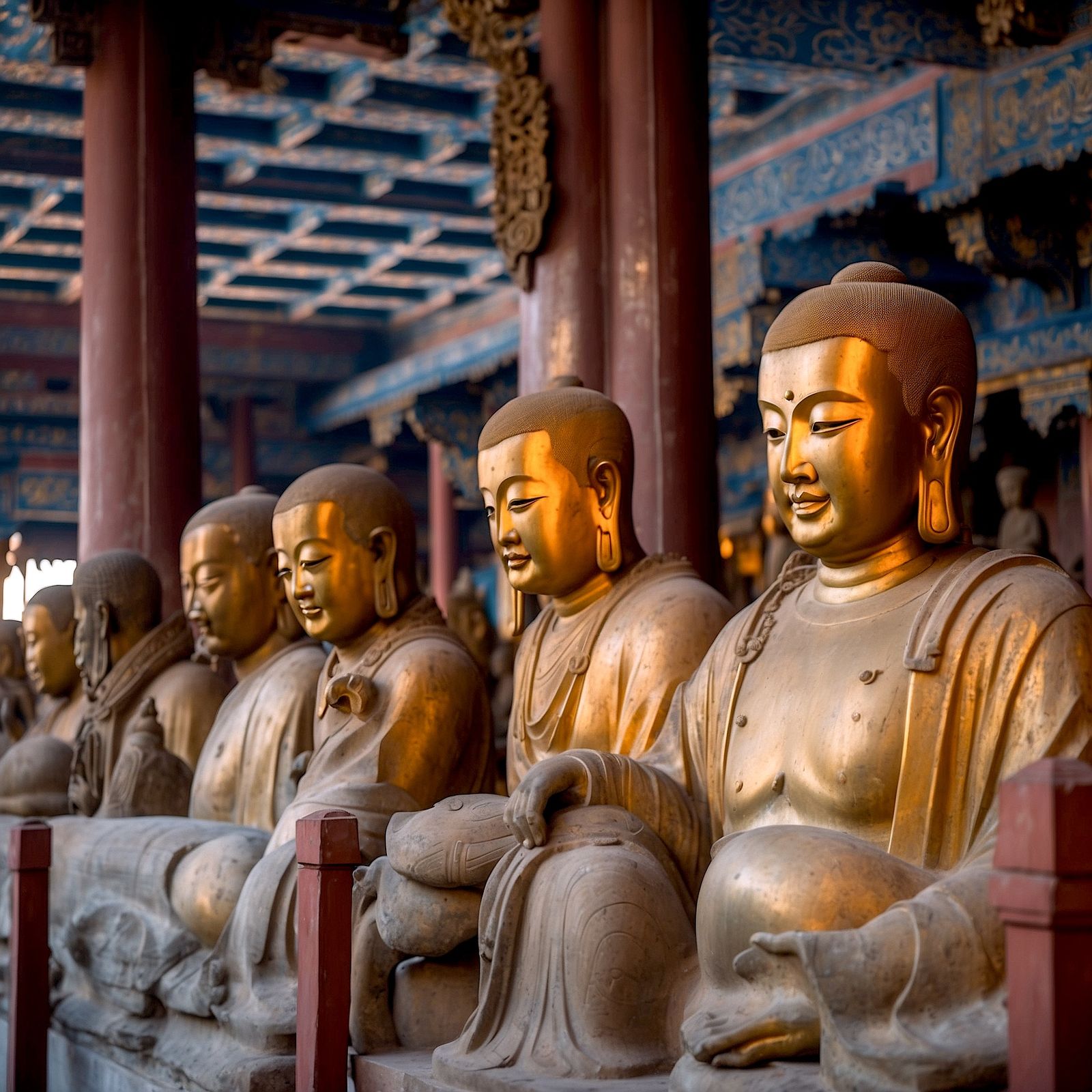 135 – ...and among many other treasures it contains a gallery with many hundreds of arhats, that is vivid, life-size sta...