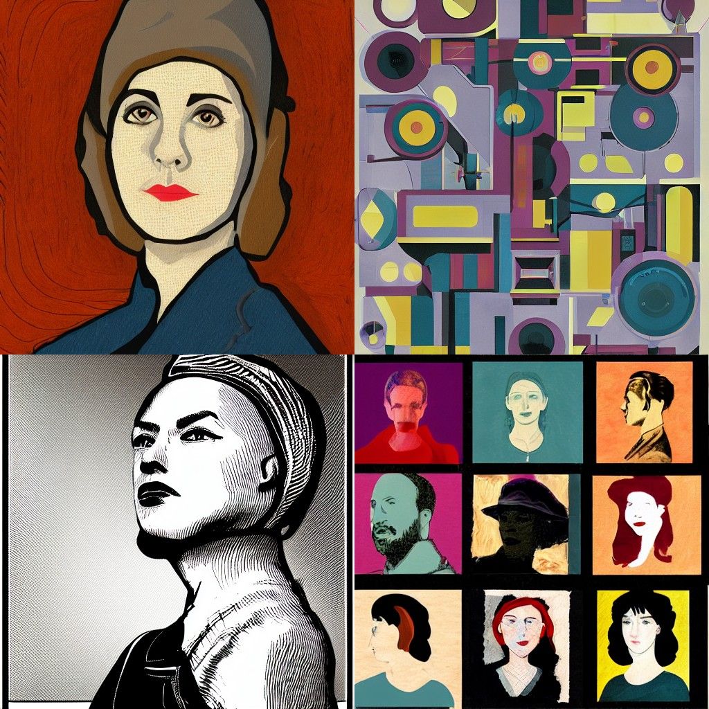 A portrait in the style of Panfuturism