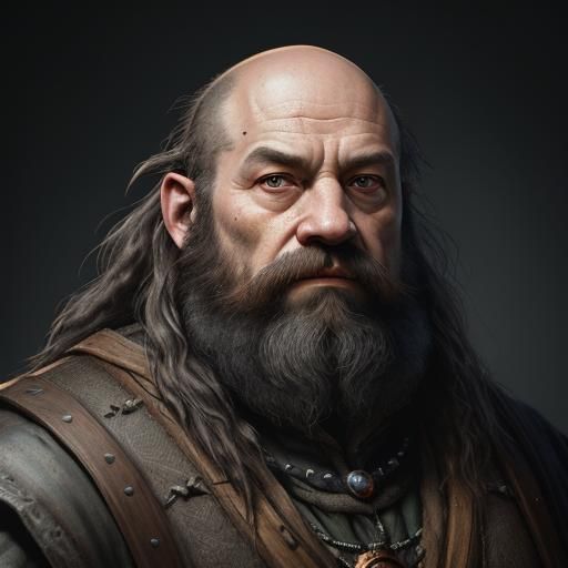 Bald Grizzled Dwarf Druid - AI Generated Artwork - NightCafe Creator