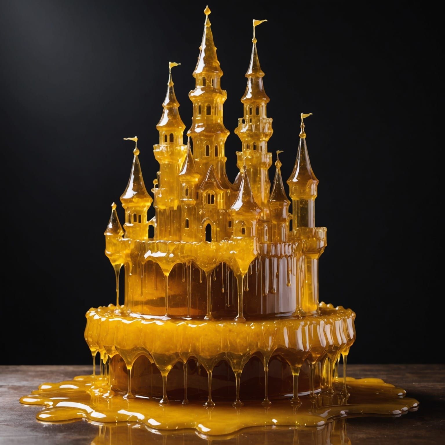 A castle made entirely of dripping honey   by @Mr Mrs Meadows