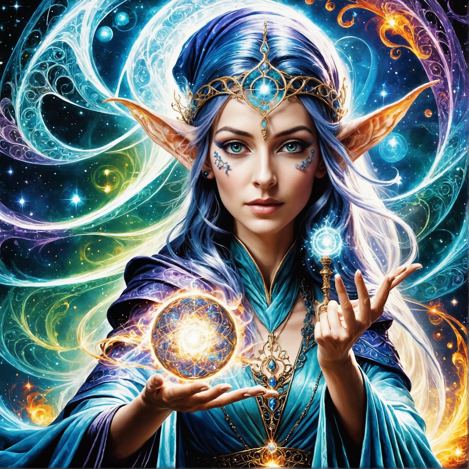 Elven sorceress - AI Generated Artwork - NightCafe Creator