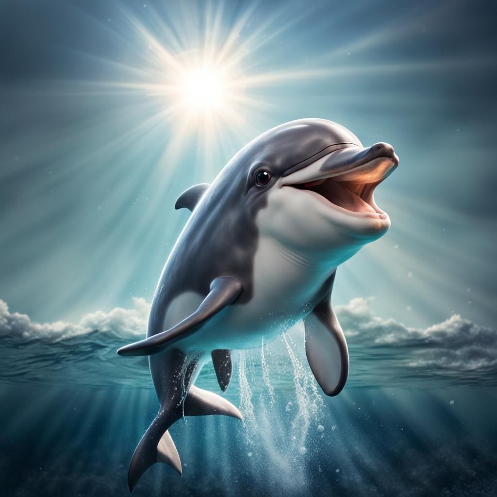 A pure joy of a dolphin )