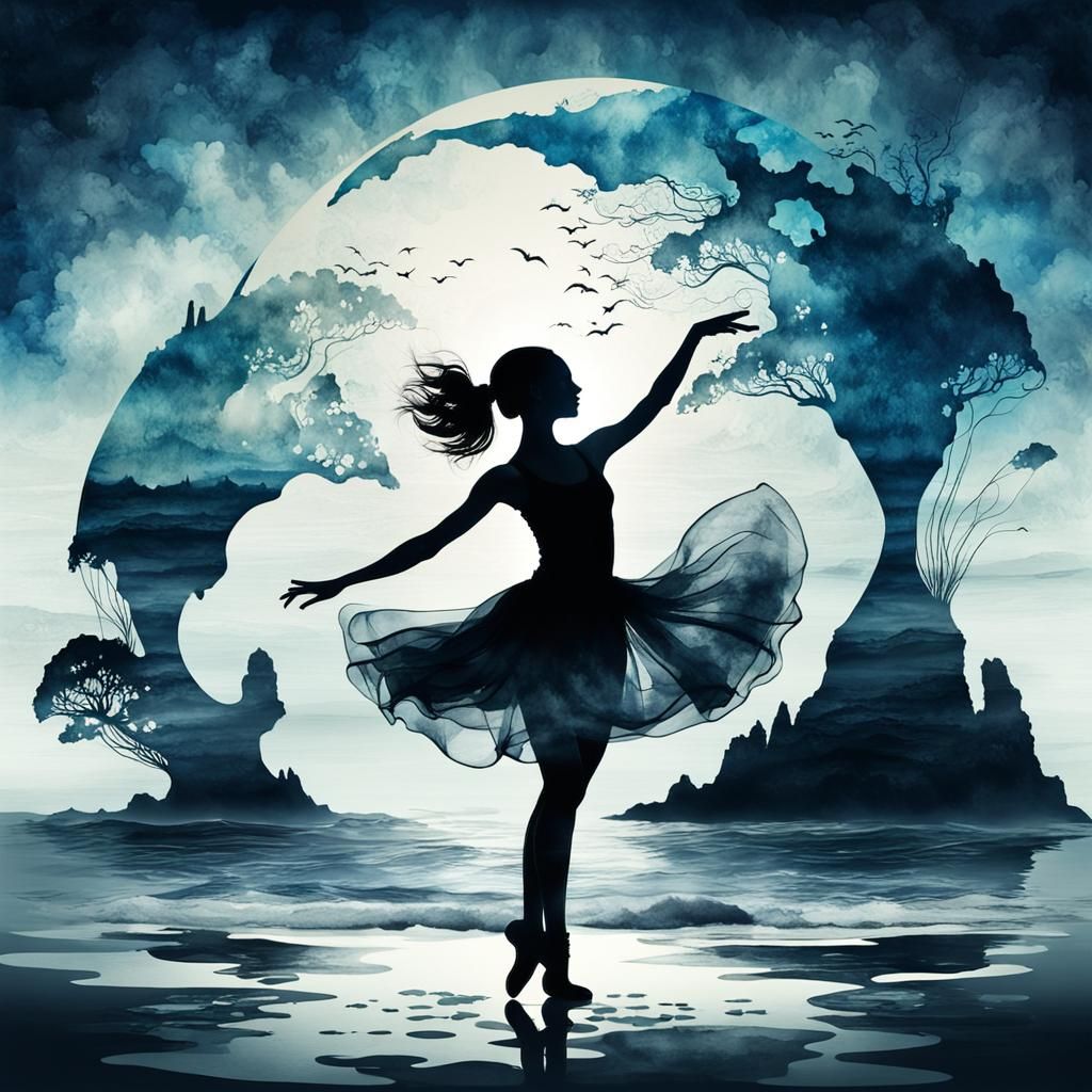 Moonlit Silhouette  by @Pavel