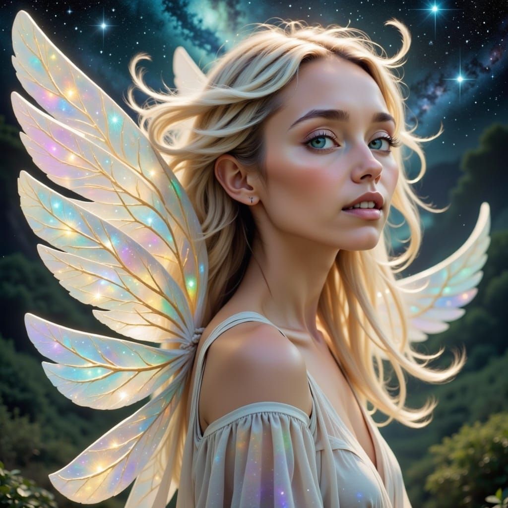 Enchanted Angel of Whimsy in Pastel Hues