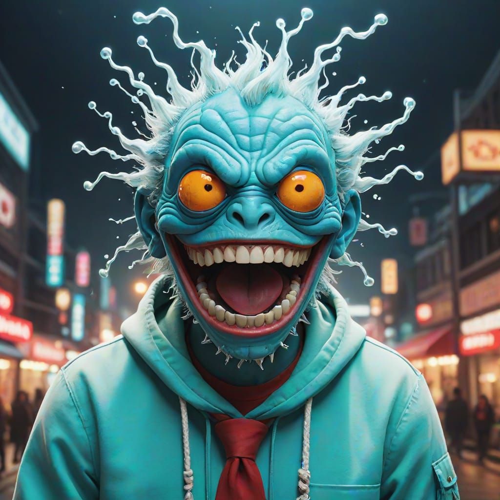 Abstract Brain and Heart Intertwined with Threads