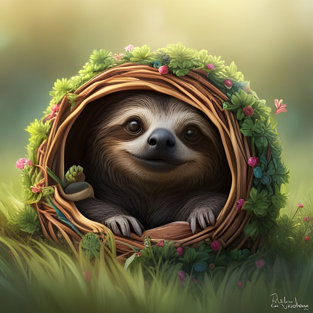Baby sloth in the nest false