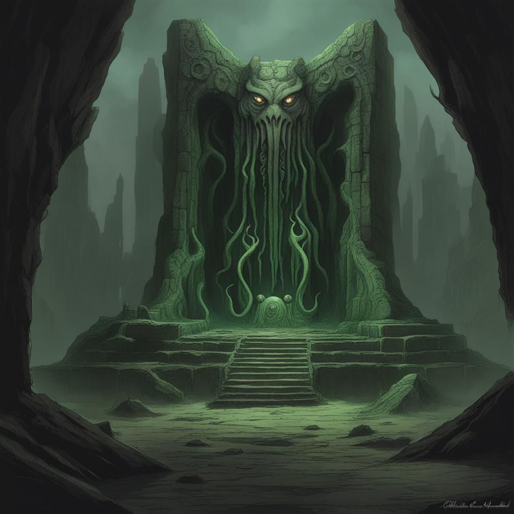 Cthulhu monolithic ruins underground