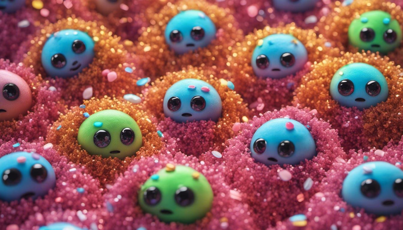 Super ultra hyper photo realistic futuristic alien infants made out of