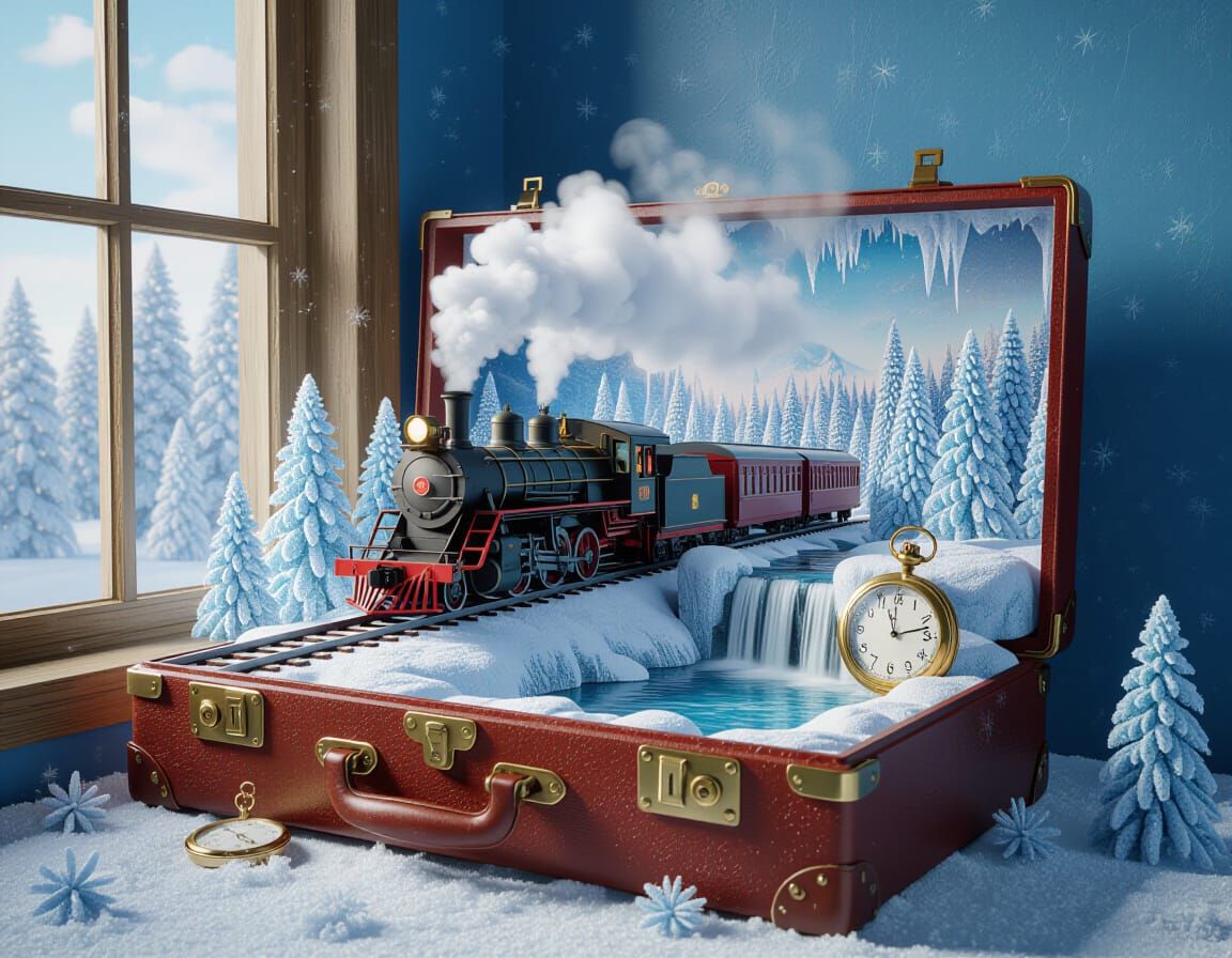 Portable Winter train   by @Andy