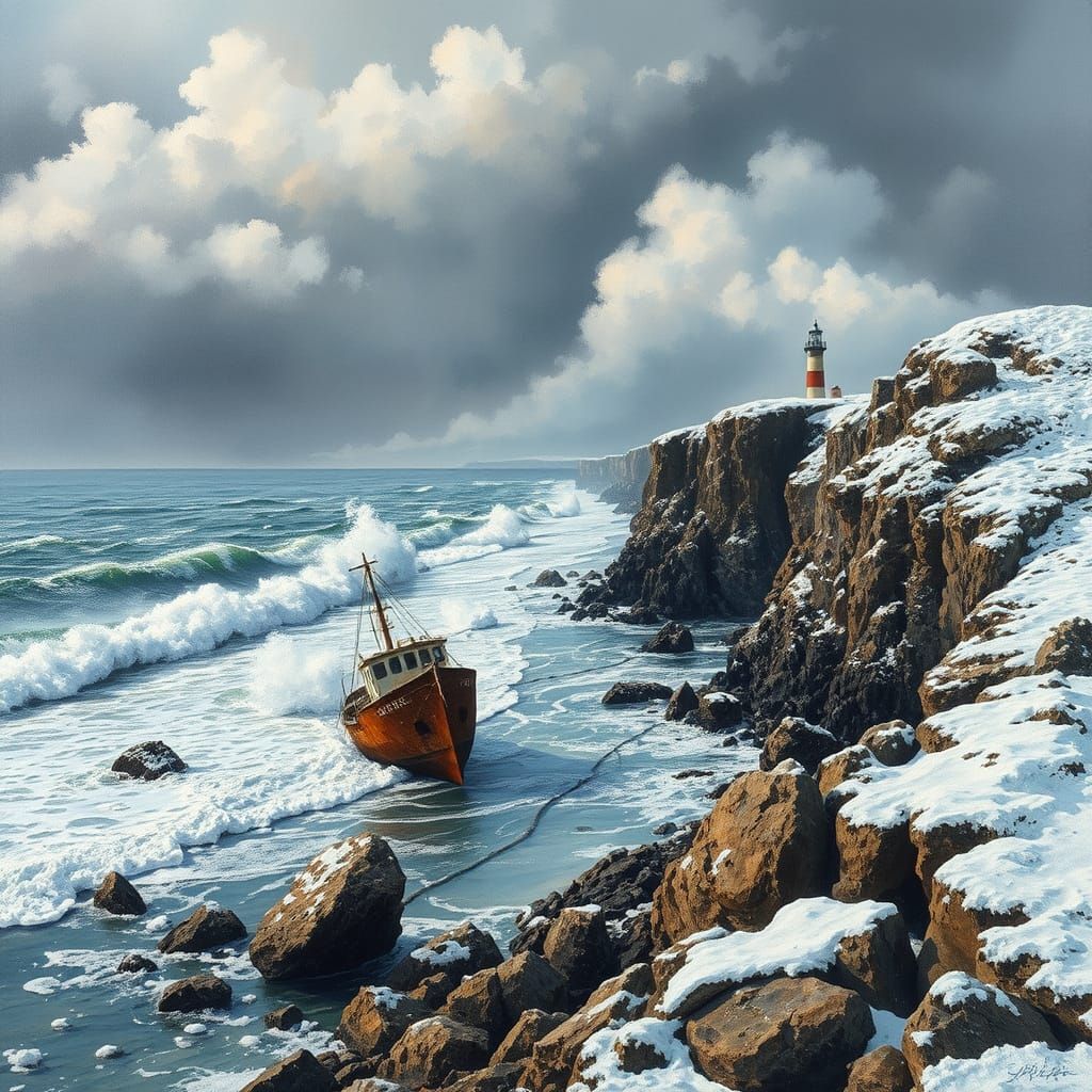 Winter seascape  by @Thibe