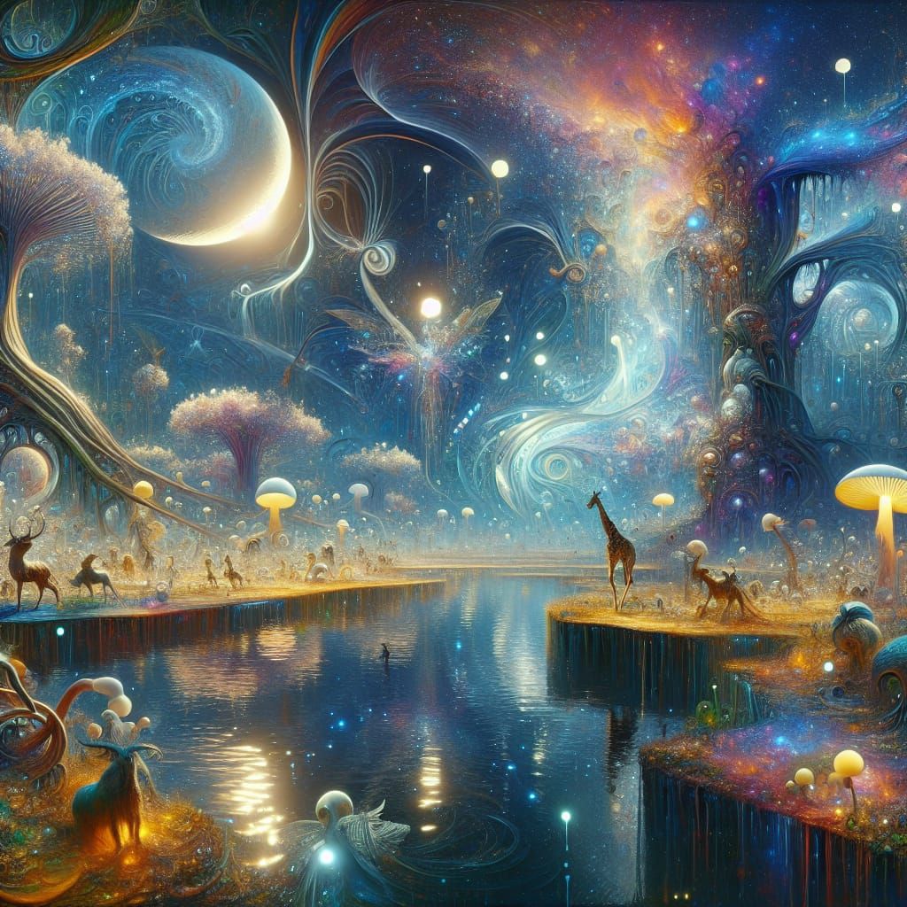 intergalactic zoo garden Hieronymus Bosch Rodney Matthews Yv...
