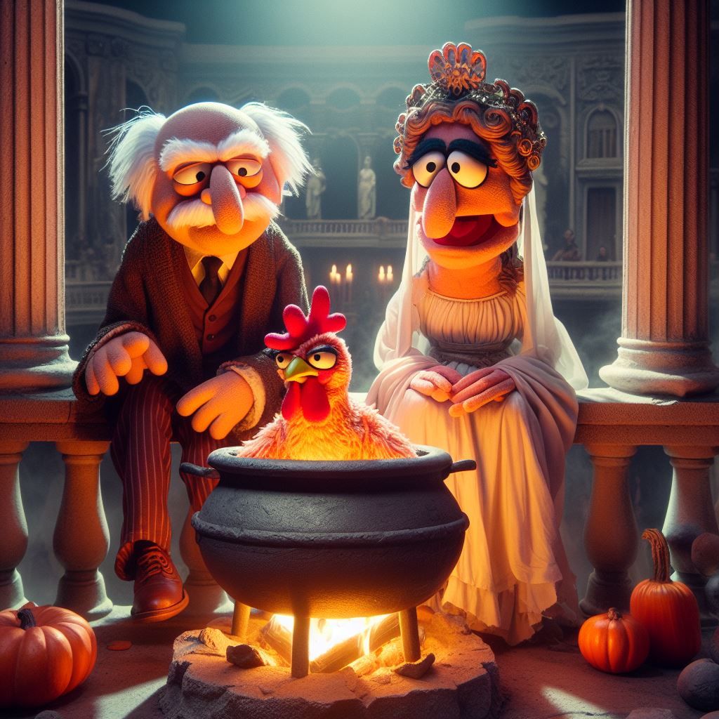 We forsee a terrible show! (Statler and Waldorf/the 3 fates))