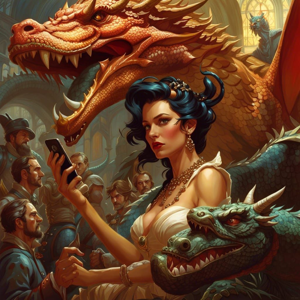 Honey, I'm a little busy with the dragon.