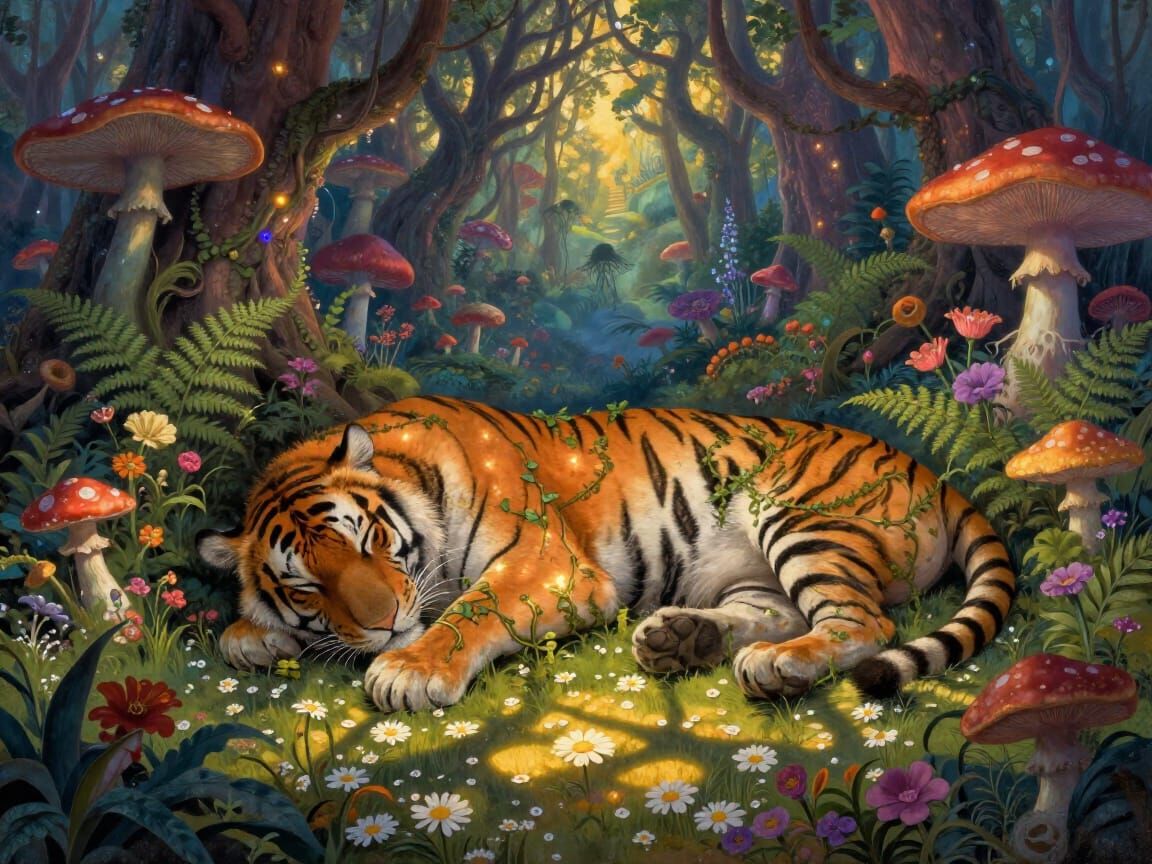 A Tiger's Secret Garden  by @Strigoi77
