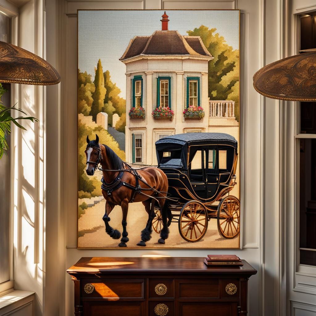 Reflection in time by needlepoint AI Generated Artwork NightCafe